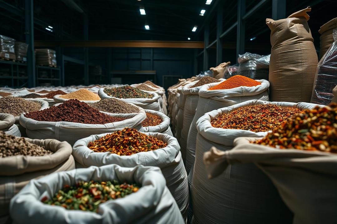 Dried Herbs & Spices in commercial wholesale packaging