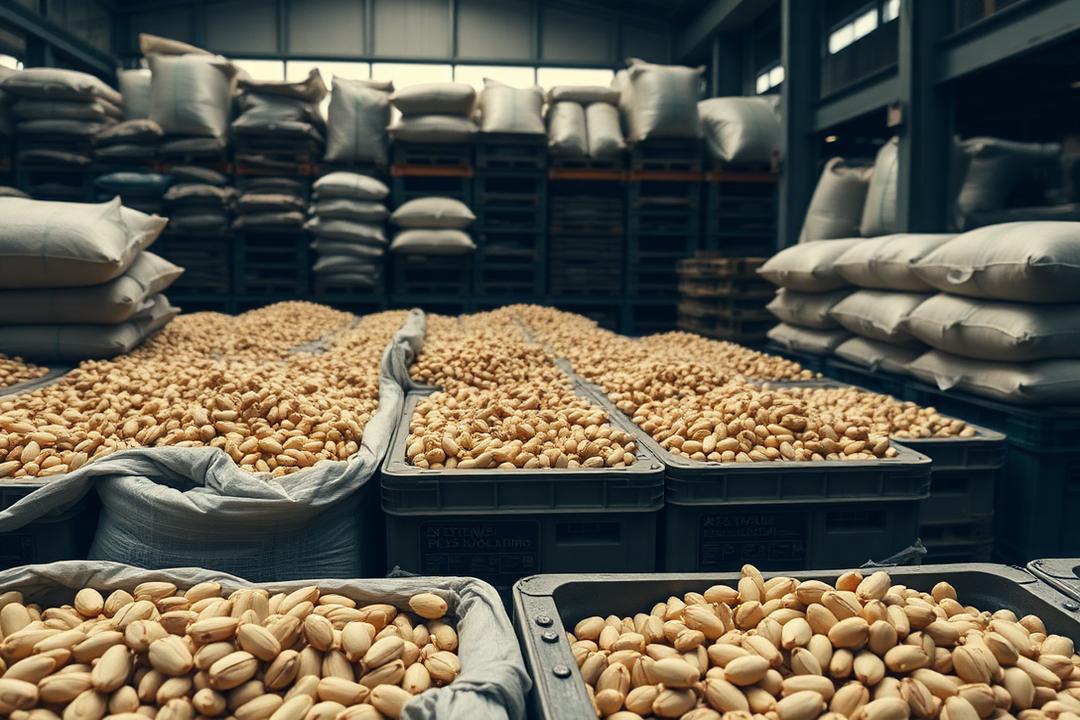 Pistachios in commercial wholesale packaging