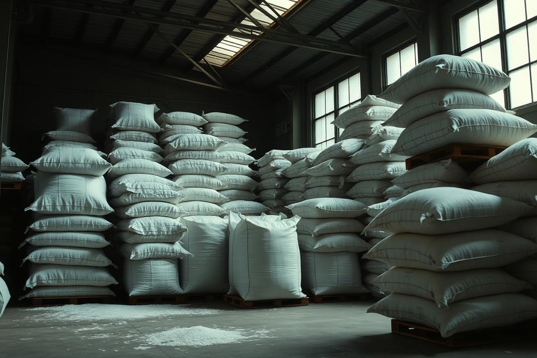 Sugar in commercial wholesale packaging